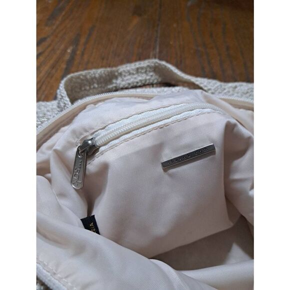 The Sak Cream Ivory Macreme Crochet Type Purse Hand Bag Shoulder Bag Pocket Book - Picture 9 of 9